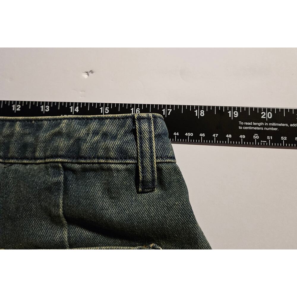 Pretty Little Thing Indigo Vintage Wash Asymmetric Micro Denim Skirt, 10 - Picture 9 of 10